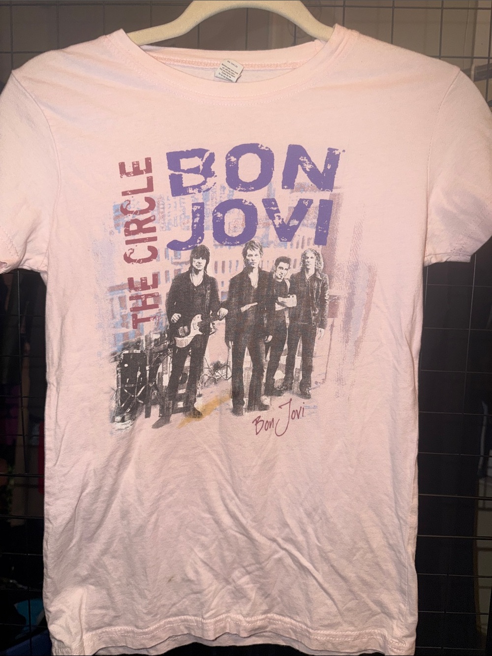 Bon Jovi The Circle 2009-2010 Tour T Shirt Pink M